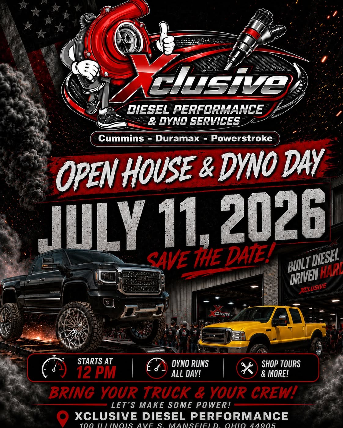 Xclusive Diesel Performance Mid-Summer Power Bash Dyno Day & Open house